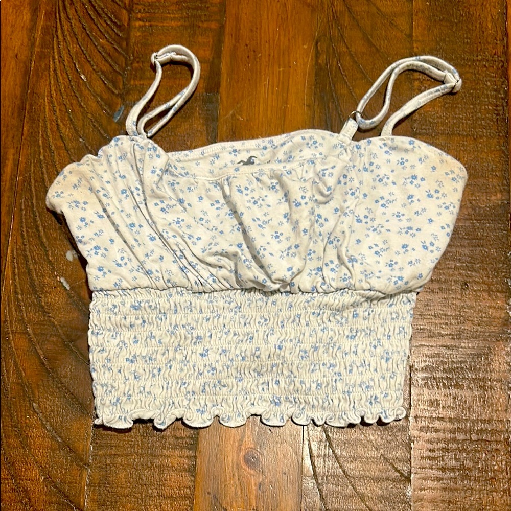 Hollister multicolored camisole smocked ruched top